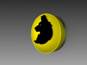 wolf logo 3D Model