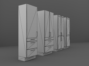 cupboard set 3D Model