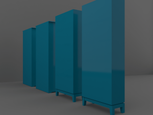 cupboard set 3D मॉडल