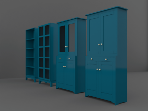 cupboard set 3D मॉडल