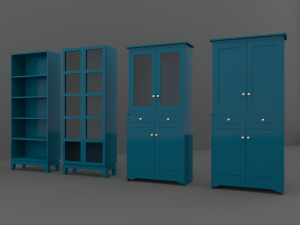 cupboard set 3D मॉडल