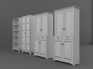 cupboard set 3D मॉडल