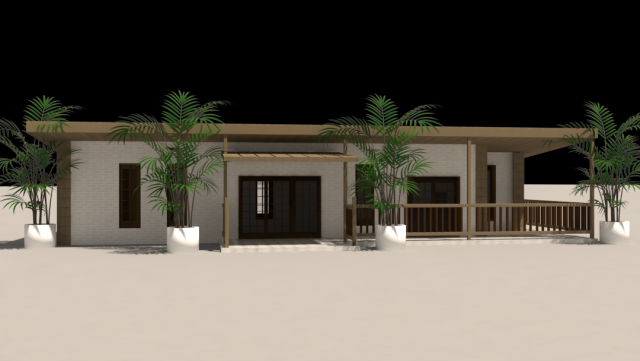 summer house 3D Model .c4d .max .obj .3ds .fbx .stl .blend