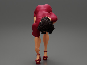Sexy Woman bending in Heels 3D Print Model 3D प्रिंट मॉडल