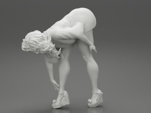 Sexy Woman bending in Heels 3D Print Model 3D प्रिंट मॉडल