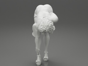 Sexy Woman bending in Heels 3D Print Model 3D प्रिंट मॉडल