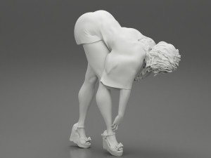 Sexy Woman bending in Heels 3D Print Model 3D प्रिंट मॉडल
