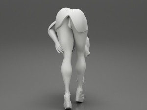 Sexy Woman bending in Heels 3D Print Model 3D प्रिंट मॉडल