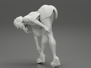 Sexy Woman bending in Heels 3D Print Model 3D प्रिंट मॉडल