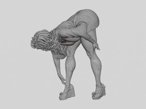 Sexy Woman bending in Heels 3D Print Model 3D प्रिंट मॉडल