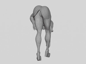 Sexy Woman bending in Heels 3D Print Model 3D प्रिंट मॉडल