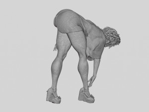Sexy Woman bending in Heels 3D Print Model 3D प्रिंट मॉडल