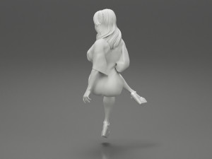 Woman Wearing High Heels Shoes and Short Skirt Sitting 3D Print Model 3D Принт Модель