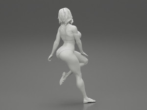 Woman In Lingerie Bikini Sitting On Bar Stool 3D Print Model 3D Print Model