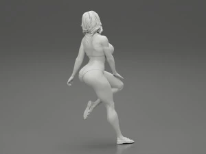 अधोवस्त्र बिकिनी में महिला बार स्टूल 3डी प्रिंट मॉडल पर बैठी है 3D प्रिंट मॉडल