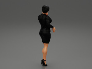 Beautiful Business Woman Thinking Pose 3D Print Model 3D 프린트 모델