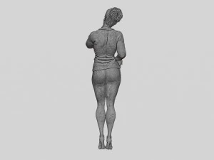 Beautiful Business Woman Thinking Pose 3D Print Model 3D Print Model
