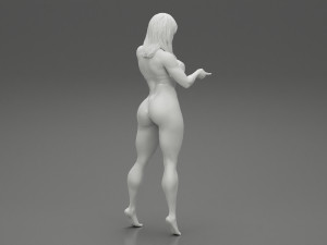 Teen Girl in Swimsuit Poses Near Swimming Pool 3D Print Model 3D-Druckmodell