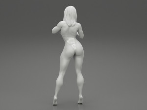 Teen Girl in Swimsuit Poses Near Swimming Pool 3D Print Model 3D-Druckmodell