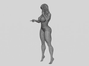 Teen Girl in Swimsuit Poses Near Swimming Pool 3D Print Model 3D-Druckmodell