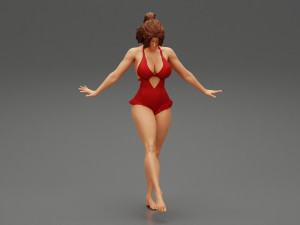 Sexy Woman Standing With One Leg 3D Print Model 3D-printmodel