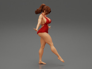 Sexy Woman Standing With One Leg 3D Print Model 3D-printmodel