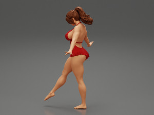 Sexy Woman Standing With One Leg 3D Print Model 3D-printmodel