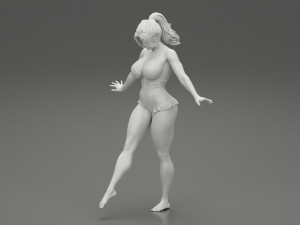 Sexy Woman Standing With One Leg 3D Print Model 3D-printmodel