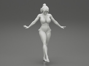 Sexy Woman Standing With One Leg 3D Print Model 3D-printmodel