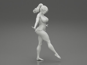 Sexy Woman Standing With One Leg 3D Print Model 3D-printmodel