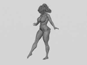 Sexy Woman Standing With One Leg 3D Print Model 3D-printmodel