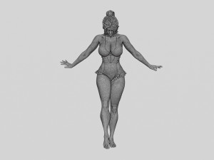 Sexy Woman Standing With One Leg 3D Print Model 3D-printmodel