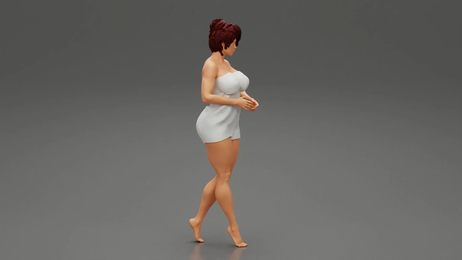 Woman Getting Out From Bathtub 3D Print Model 3D Print Model .c4d .max .obj .3ds .fbx .stl .blend 
