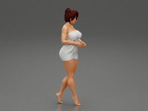 Woman Getting Out From Bathtub 3D Print Model 3D-printmodel