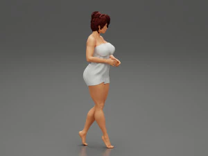 Woman Getting Out From Bathtub 3D Print Model 3D Print Model