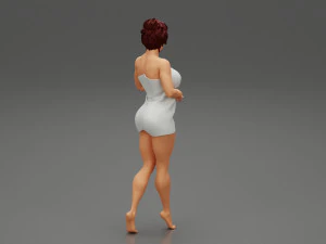 Woman Getting Out From Bathtub 3D Print Model 3D Print Model