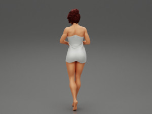 Woman Getting Out From Bathtub 3D Print Model 3D Принт Модель