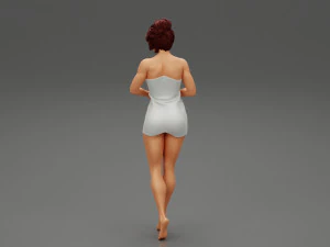 Woman Getting Out From Bathtub 3D Print Model 3D Print Model