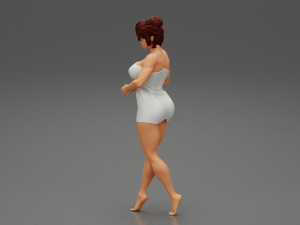 Woman Getting Out From Bathtub 3D Print Model 3D Принт Модель