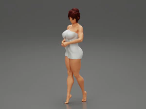 Woman Getting Out From Bathtub 3D Print Model 3D Print Model