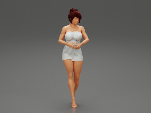 Woman Getting Out From Bathtub 3D Print Model 3D Принт Модель