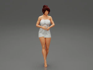 Woman Getting Out From Bathtub 3D Print Model 3D Print Model