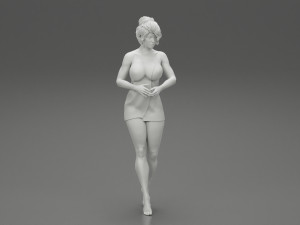 Woman Getting Out From Bathtub 3D Print Model 3D Принт Модель