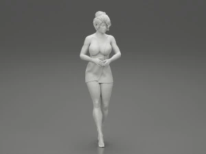 Woman Getting Out From Bathtub 3D Print Model 3D Print Model