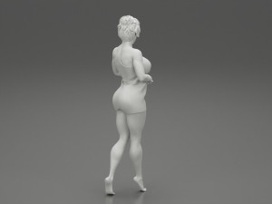 Woman Getting Out From Bathtub 3D Print Model 3D Принт Модель