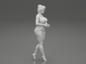 Woman Getting Out From Bathtub 3D Print Model 3D Принт Модель