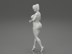 Woman Getting Out From Bathtub 3D Print Model 3D Принт Модель