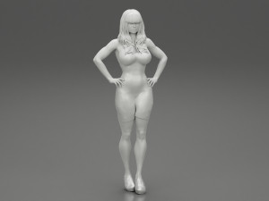 Sexy Woman in a Tight Dress 3D Print Model 3D 打印模型