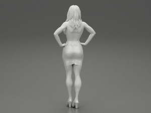 Sexy Woman in a Tight Dress 3D Print Model 3D 打印模型
