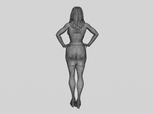 Sexy Woman in a Tight Dress 3D Print Model 3D 打印模型